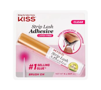 KISS Strip Lash Adhesive, Lash Glue, 24hr Strip Eyelash Adhesive, Clear, Includes Lash Adh