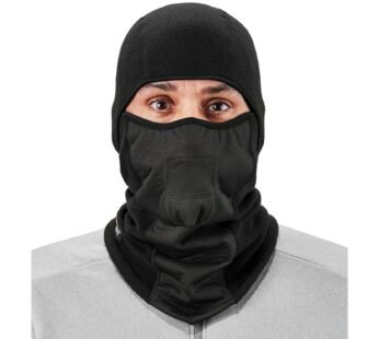 Ergodyne – 6823 Black Wind-Proof Hinged Balaclava Face Mask (16823)