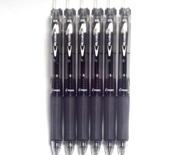 Pilot Acroball Knock Ballpoint Pen, 0.5mm Extra Fine, Black(BAB-15EF-BB), 6 pens per Pack
