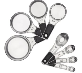 OXO Good Grips Stainless Steel Measuring Cups and Spoons Set, 2.9, 8 Piece