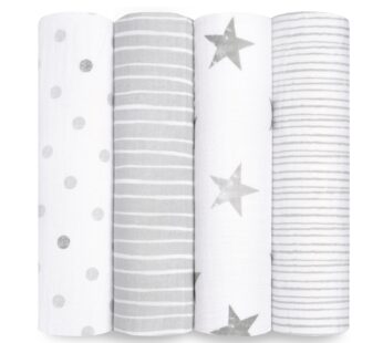 aden + anais Essentials Muslin Swaddle Blankets for Baby Girls and Boys, Newborn Receiving