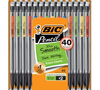 BIC Xtra-Smooth Mechanical Pencil (MPP40MJ), Medium Point (0.7mm), Perfect for the Classro