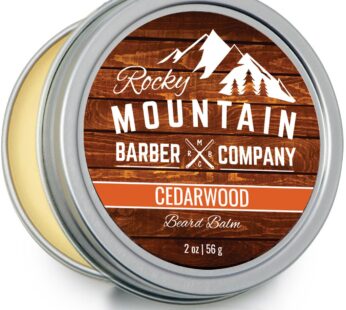 Beard Balm – Rocky Mountain Barber – 100% Natural – Premium Wax Blend with Cedarwood Scent