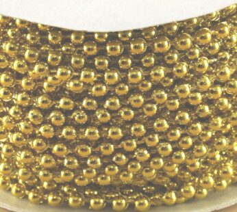 4mm Faux Pearl Plastic Beads on a String Craft Roll Metallic Gold