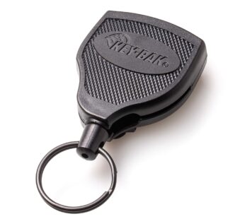 KEY-BAK SUPER48 SD 13oz. Locking Retractable Keychain, 36″ Retractable Cord, Black Polycar