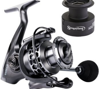 Sougayilang Fishing Reel 13+1BB Light Weight Ultra Smooth Aluminum Spinning Fishing Reel w
