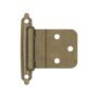 Amerock | Cabinet Hinge | 3/8 inch (10 mm) Inset Hinge | Burnished Brass | 2 Pack | Self-C