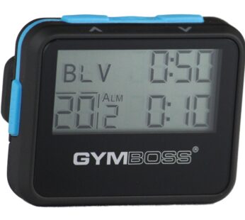 Gymboss Interval Timer and Stopwatch – Black/Blue SOFTCOAT