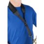 Pro Tec N305M 24-Inch Padded Neoprene Saxophone Neck Strap with Metal Snap, Black, Tall
