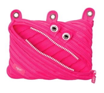 ZIPIT Monster Pencil Pouch for Girls | 3-Ring Binder Pencil Case | Large Capacity Pen Case
