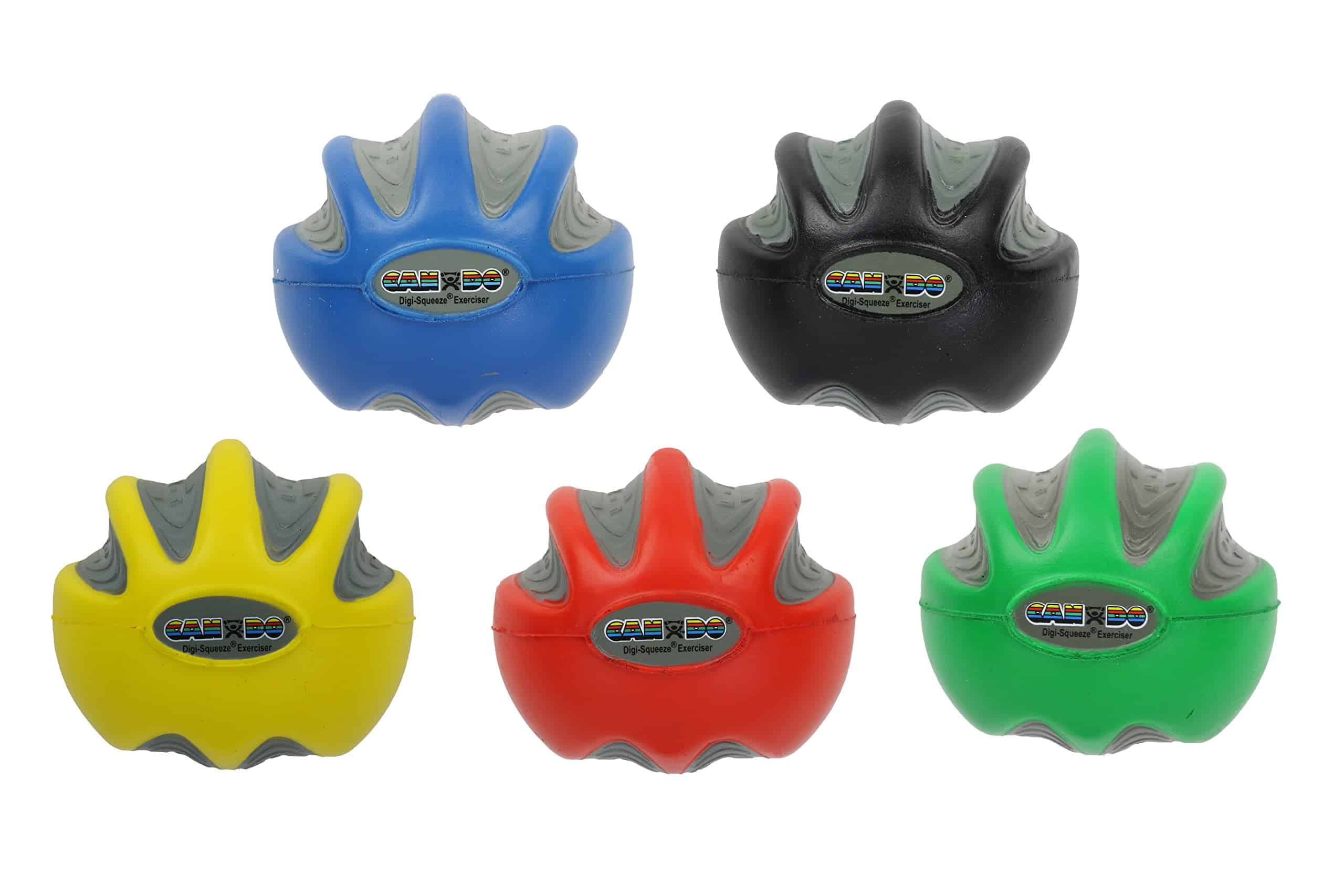 Cando-34973 Digi-Squeeze Hand Exerciser, Large, Set of 5 Pieces (Yellow, Red, Green, Blue, - Image 2