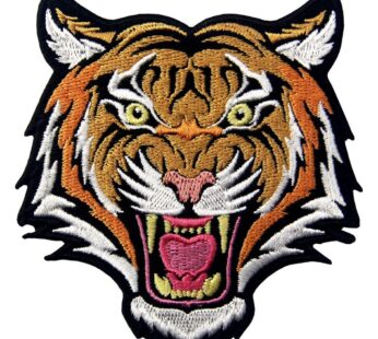 ZEGIN The Roaring Bengal Striped Tiger Embroidered Badge Iron On Sew On Patch