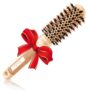 Vented Thermal Round Brush with Boar Bristles for Blow-drying, Curling Short Hair (Chin to