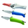 Kuhn Rikon KinderKitchen Children s Knife, Set of 3 - Including Scissors, Green, Blue & Wh