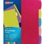 Avery Big Tab Reversible Fashion Dividers, Assorted Colors, 5-Tab Set (24928)