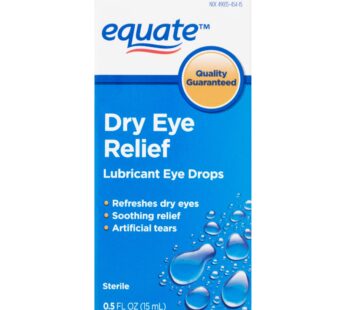 Equate: Sterile Artificial Tears Lubricant Eye Drops, .5 fl oz