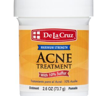 De La Cruz 10% Sulfur Ointment – Cystic Acne Treatment for Face and Body – Daily 10 Min Sp