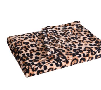 MarCielo Fleece Throw Blanket, 50 x 60 Inch Lap Fleece Blankets (Leopard)