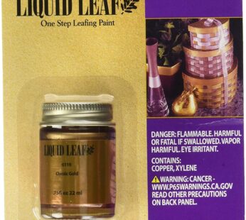 Plaid PLAID-6110.8oz Glaze, Classic Gold 6110 :Craft Liquid One Step Leafing Paint, Ounce,