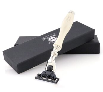 Haryali London Hand Assembled Ivory 3 Edge Stunning Shaving Razor