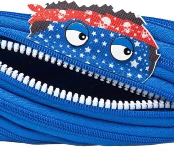 ZIPIT Monstar Pencil Case for Boys, Holds Up to 30 Pens, Machine Washable, Made of One Lon