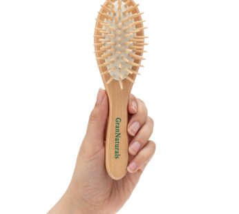 Small Hair Brush for Purse – Wooden Bristle Detangler Hairbrush For Detangling Women, Men