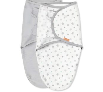 SwaddleMe Original Organic Swaddle ? Size Small/Medium, 0-3 Months, 2-Pack (Starry Skies )