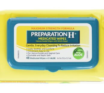 Preparation H Medicated Wipes 48 Ea