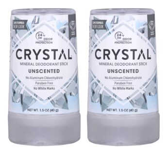 CRYSTAL  Travel Stick Mineral Deodorant – Unscented Body Deodorant With 24-Hour Odor Prote