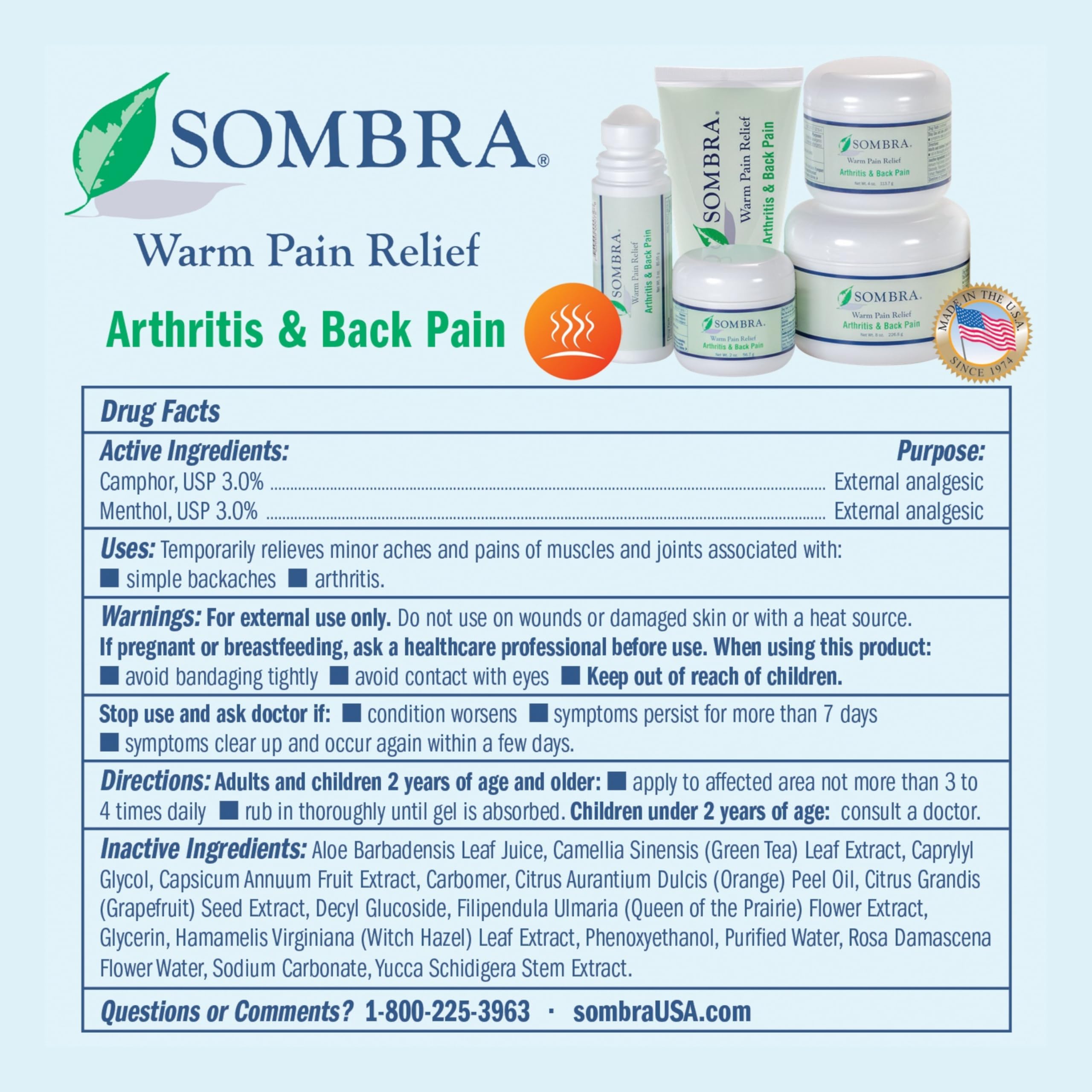 Sombra Warm Pain Relief Gel, 2 Count - Image 5