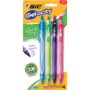 BIC Gel-ocity Quick Dry Fashion Retractable Gel Pens, Medium Point (0.7mm), 4-Count Gel Pe