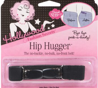 Hollywood Fashion Secrets Hip Hugger, Black, Elastic Belt Alternative, One Size