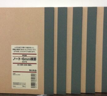 MUJI Notebook A6 6mm Ruled 30sheets – Pack of 5books