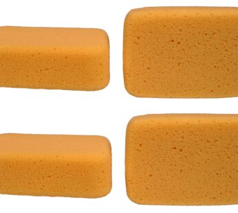 Creative Hobbies Multi-Purpose Jumbo Synthetic Silk Sponge Value Pack – 4 Large Sponges f