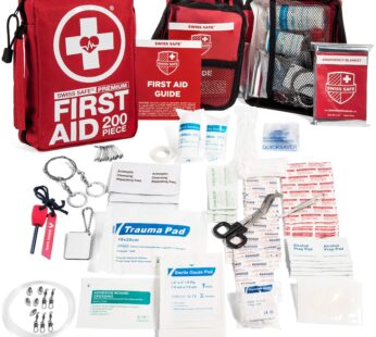 Swiss Safe 200-Piece Professional First Aid Kit for Home, Car or Work : Plus Emergency Med