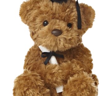 Aurora – Graduation – 8.5″ Wagner Bear Graduation – Black Cap