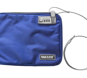 Vaultz Money Bag with Lock – Water-Resistant Combination Locking Pouch w/Tether for Cash,