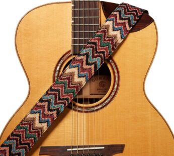 Amumu Chevron Guitar Strap MultiColor for Acoustic Guitar Electric Guitar and Bass Guitar