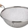 Winco MS3A-8D Strainer with Double Fine Mesh, 8-Inch Diameter, Medium, Stainless Steel, Ta