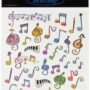 Tattoo King Multicolored Stickers, Music Notes
