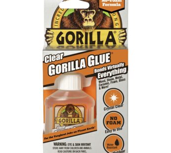 Gorilla Clear Glue, 1.75 ounce Bottle, Clear (Pack of 1)