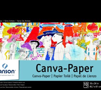 Canson Artist Series Canva-Paper, Foldover Pad, 18×24 inches, 10 Sheets (136lb/290g) – Art