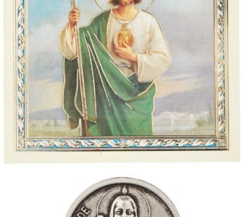 WJ Hirten 968-320 Saint Jude Pocket Coin with Stamped Holy Card