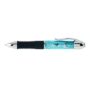 Itoya Xenon Retractable Ballpoint Pen with Rubber Grip, 1.0mm Medium Point, Turquoise