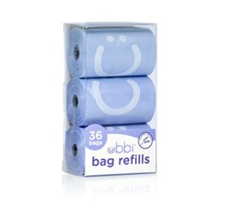 Ubbi On-the-Go Refill Bags, Lavender Scented, Value Pack of 36, Baby On The Go Diapering E