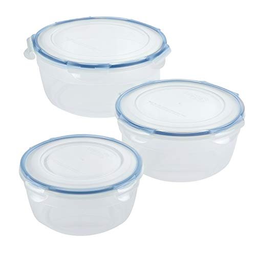 LocknLock Easy Essentials Food Storage lids/Airtight containers/Stackable, BPA Free, 6 Pie