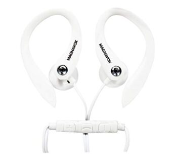 Magnavox MHP4854-WH Earhook Earbuds with Microphone in White | Available in Black & White