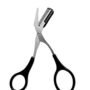 Professional Precision Eyebrow Trimmer Scissors Scissors with Comb and Non Slip Finger Gri