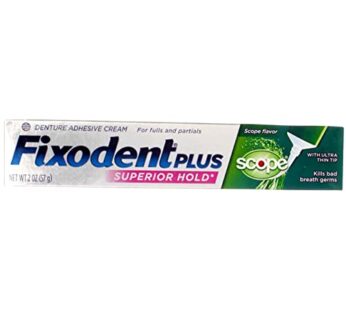 Fixodent Plus Denture Adhesive Cream Scope Flavor – 2 oz, Pack of 3