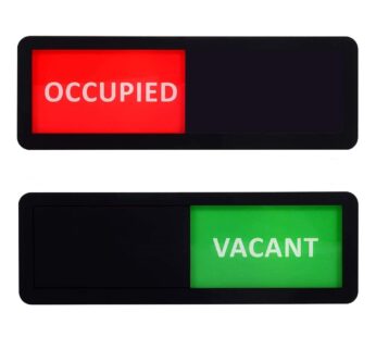 Kichwit Vacant Occupied Sign for Offices or Homes, Privacy Sign, Black, 8.2 x 2.8 Inches